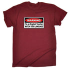 Warning Im An English Teacher - Mens 123t Funny T-Shirt Tshirts