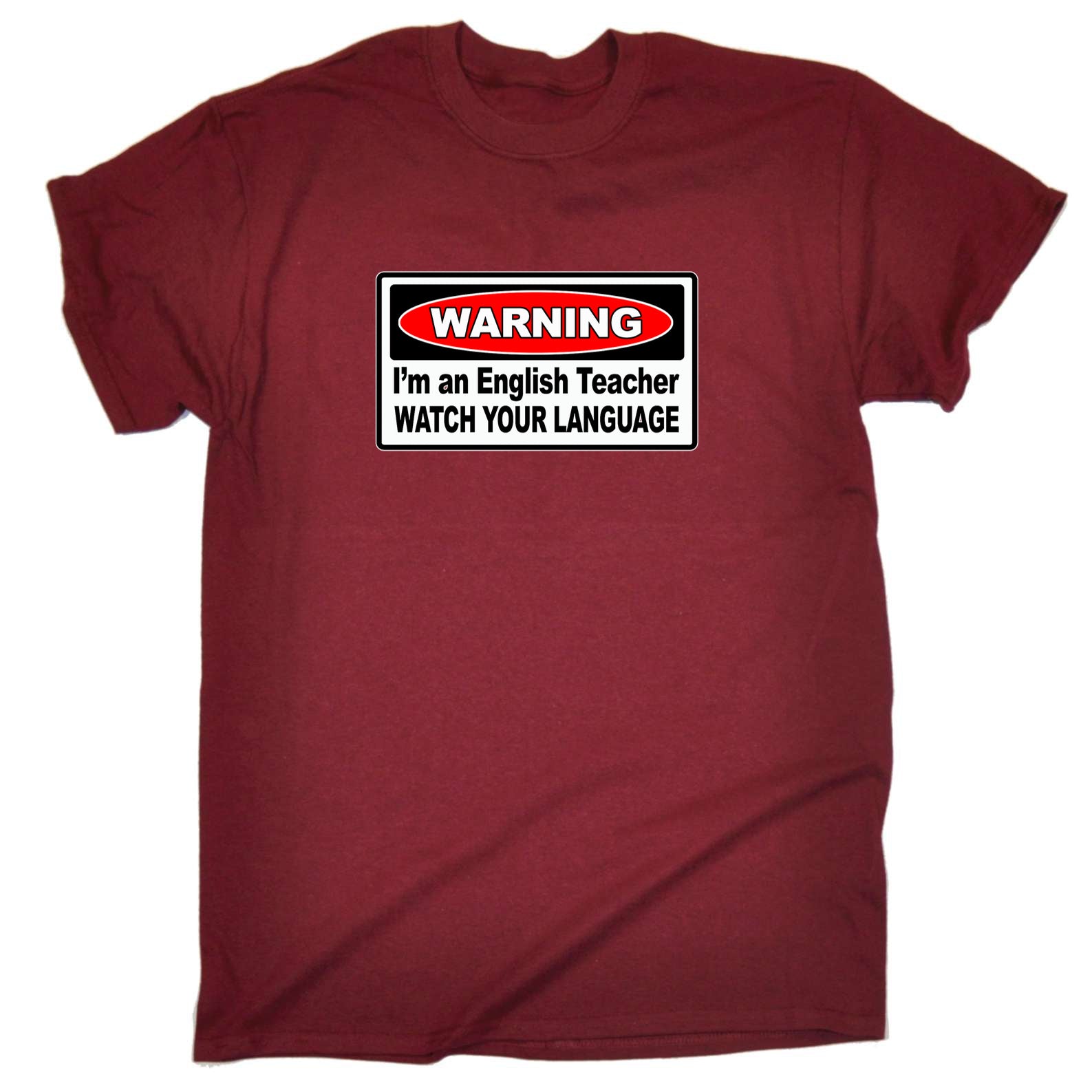 Warning Im An English Teacher - Mens 123t Funny T-Shirt Tshirts