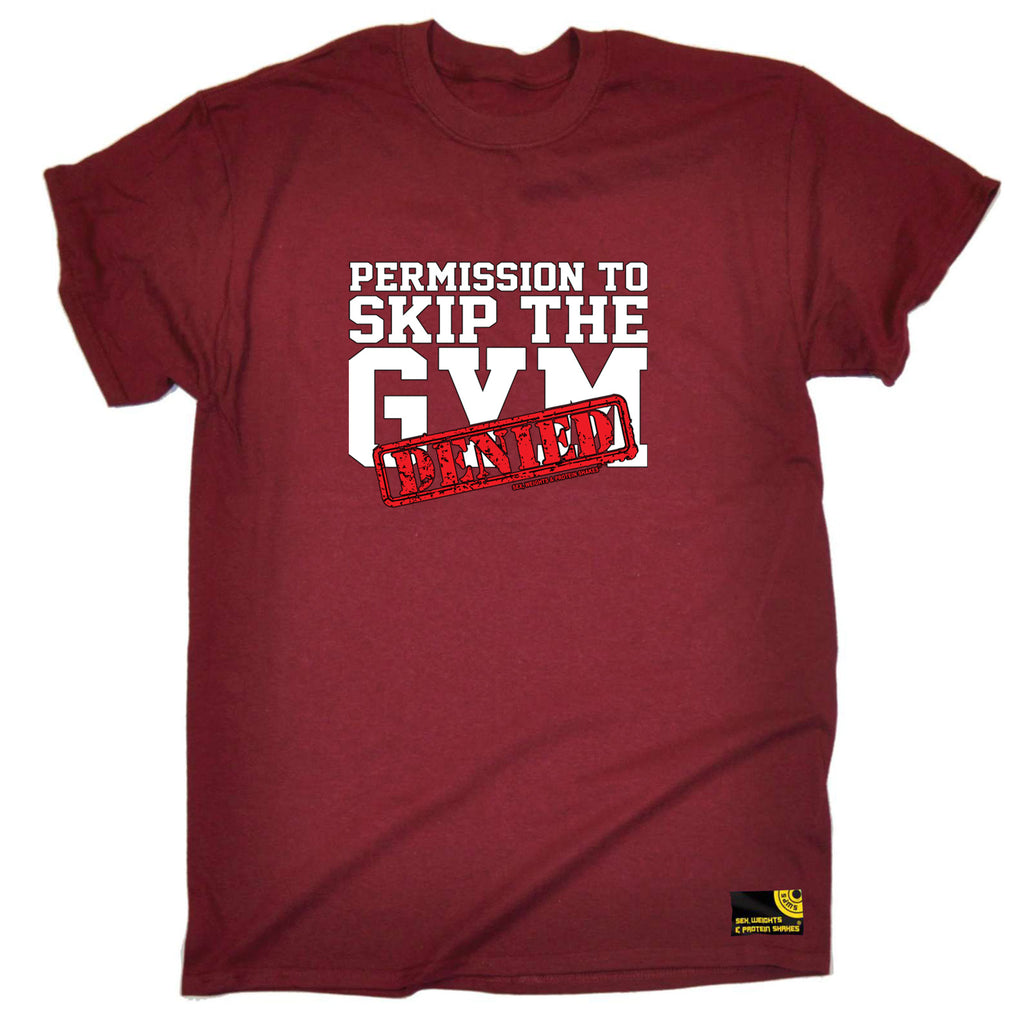 Swps Permission To Skip The Gym Denied - Mens Funny T-Shirt Tshirts