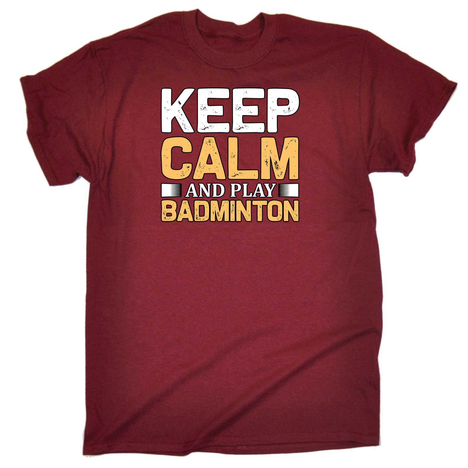 Keep Calm And Play Badminton - Mens 123t Funny T-Shirt Tshirts
