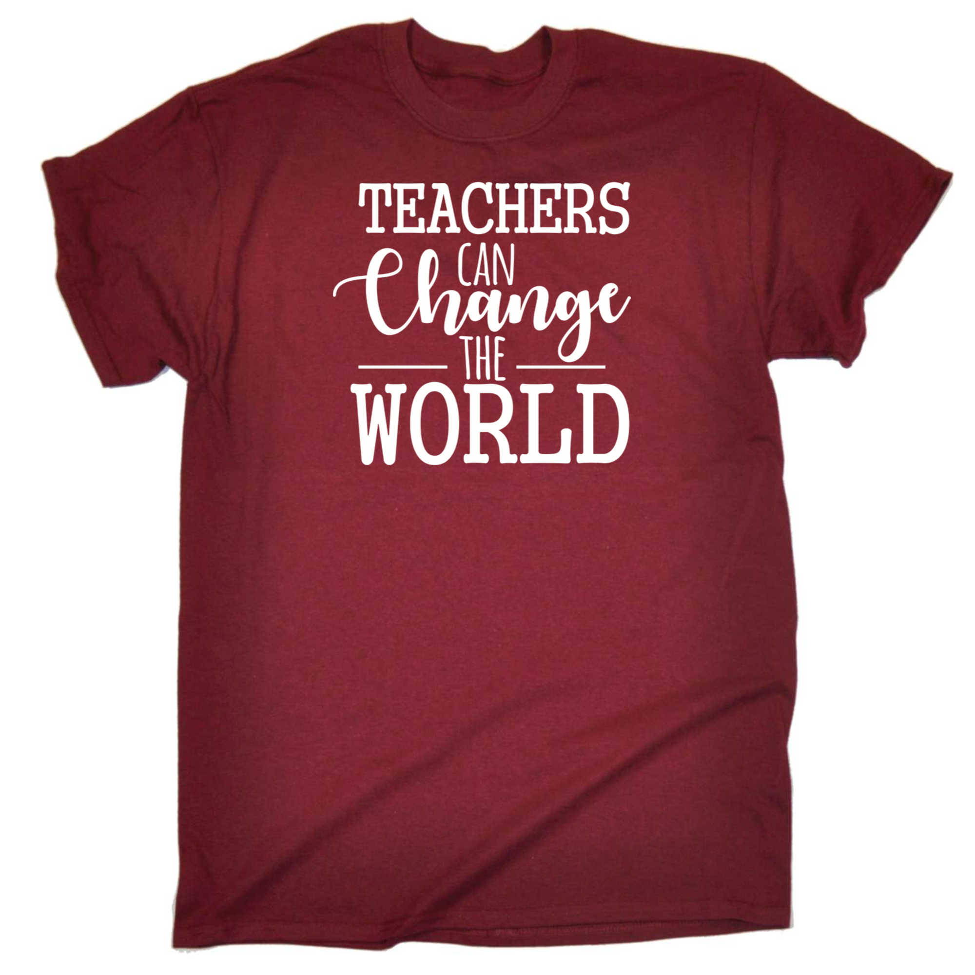 Teachers Can Change The World School - Mens 123t Funny T-Shirt Tshirts