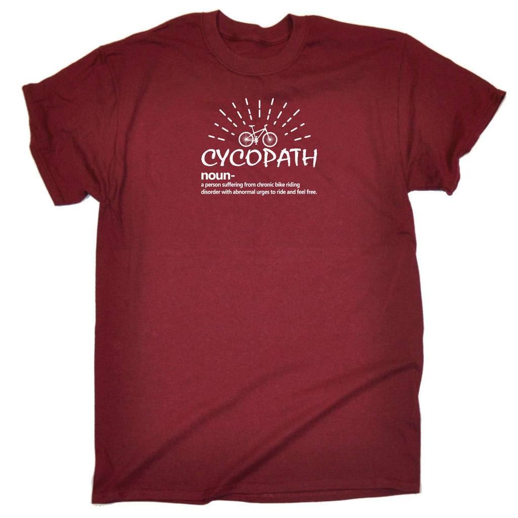 Cycopath Noun Cycling Bicycle Bike - Mens Funny T-Shirt Tshirts