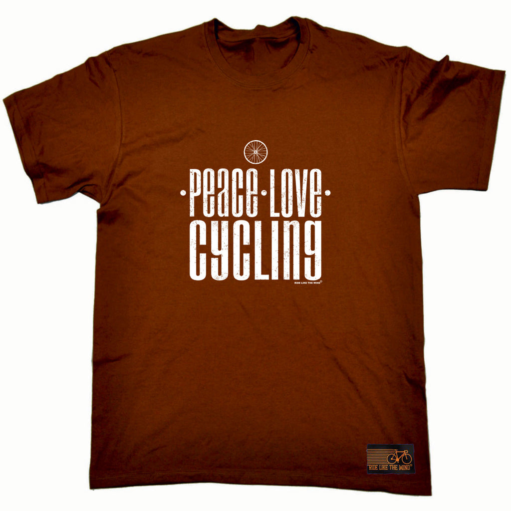 Rltw Peace Love Cycling - Mens Funny T-Shirt Tshirts