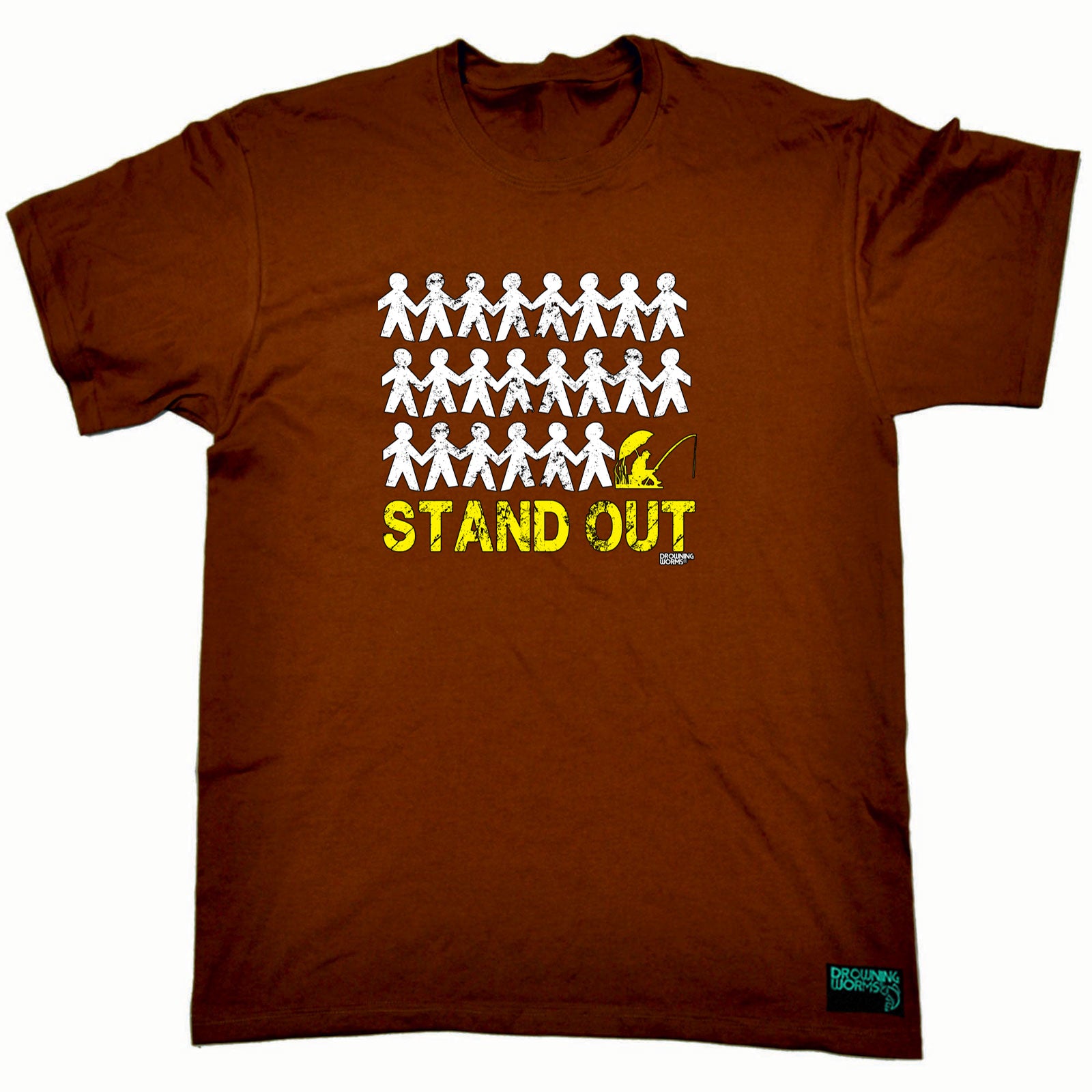 Dw Stand Out Fishing - Mens Funny T-Shirt Tshirts