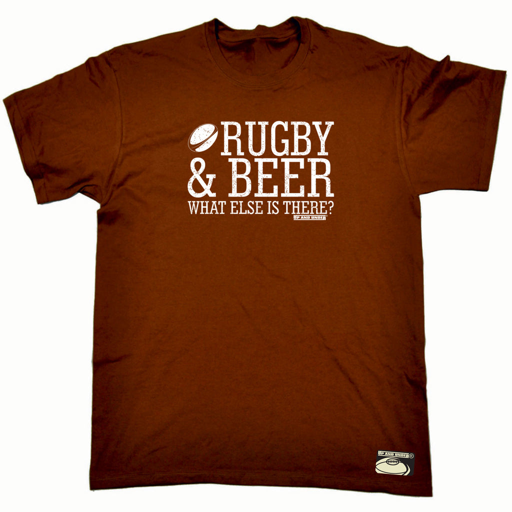 Uau Rugby And Beer What Else Is There - Mens Funny T-Shirt Tshirts