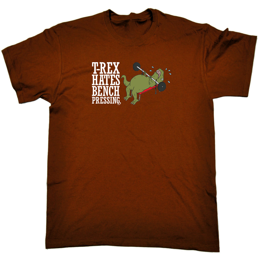 Trex Hates Bench Pressing Dinosaur - Mens Funny T-Shirt Tshirts