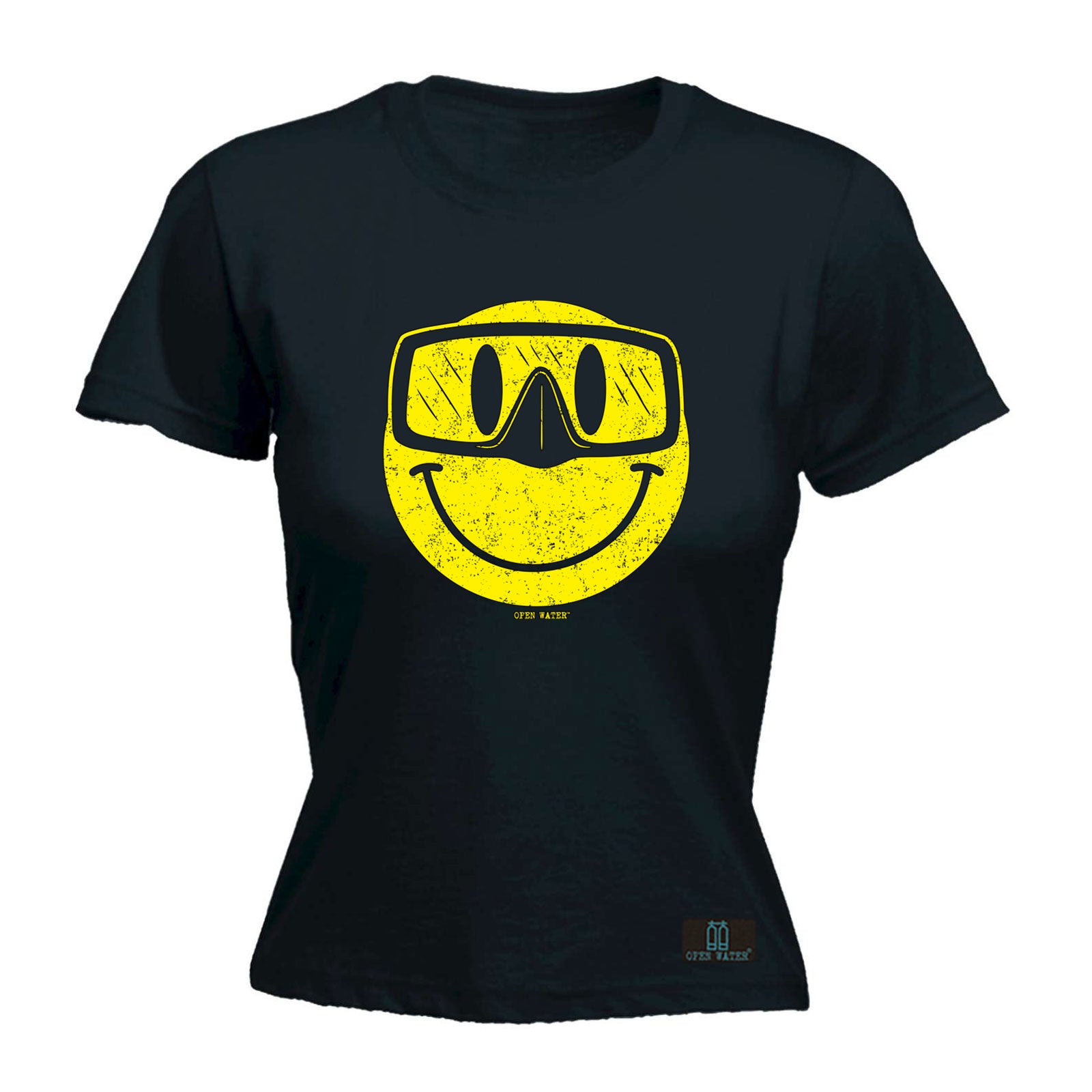 Ow Smiling Goggles Diver - Funny Womens T-Shirt Tshirt