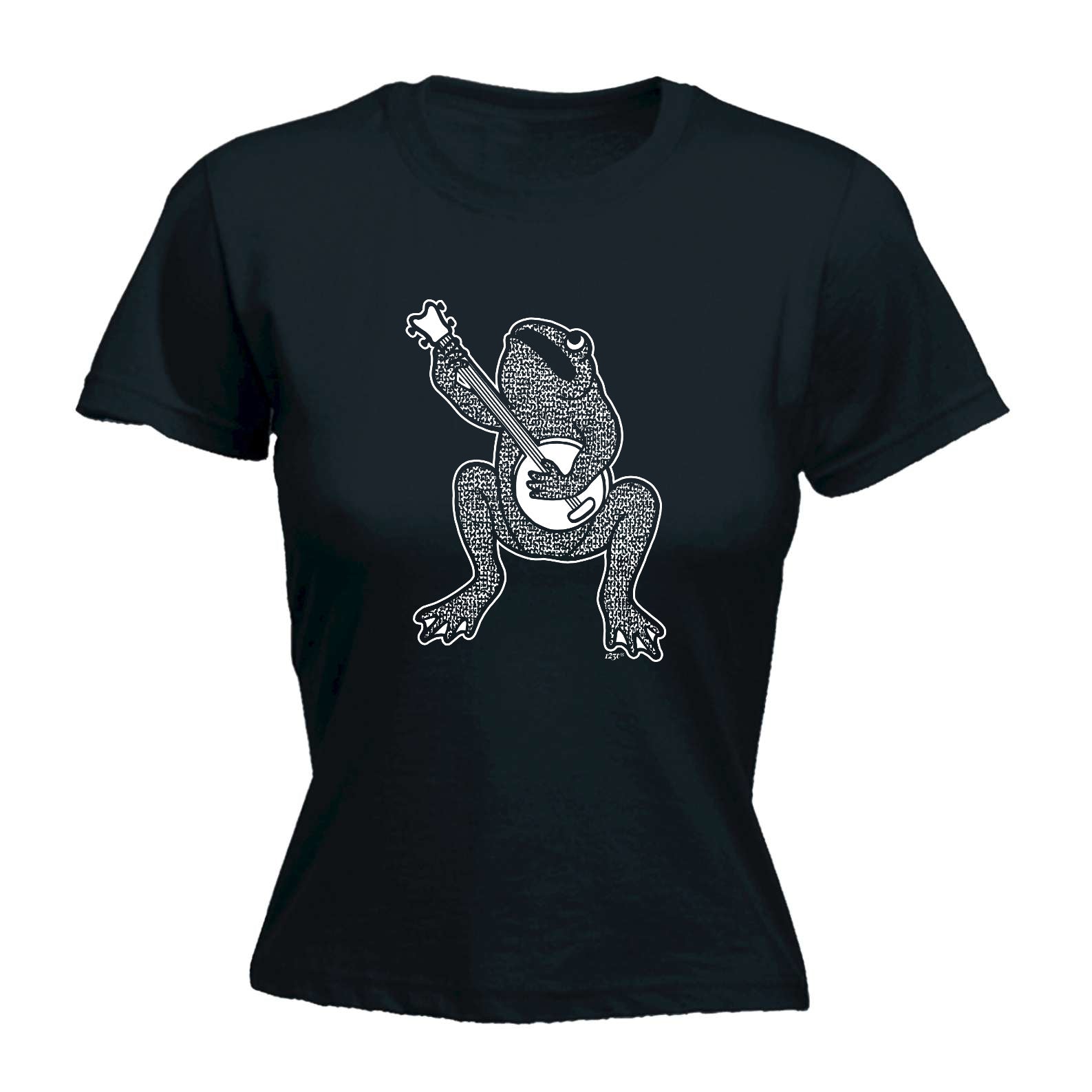 Toad Plaing Banjo Frog - Funny Womens T-Shirt Tshirt