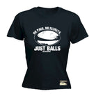 Uau No Pads No Helments Just Balsl - Funny Womens T-Shirt Tshirt