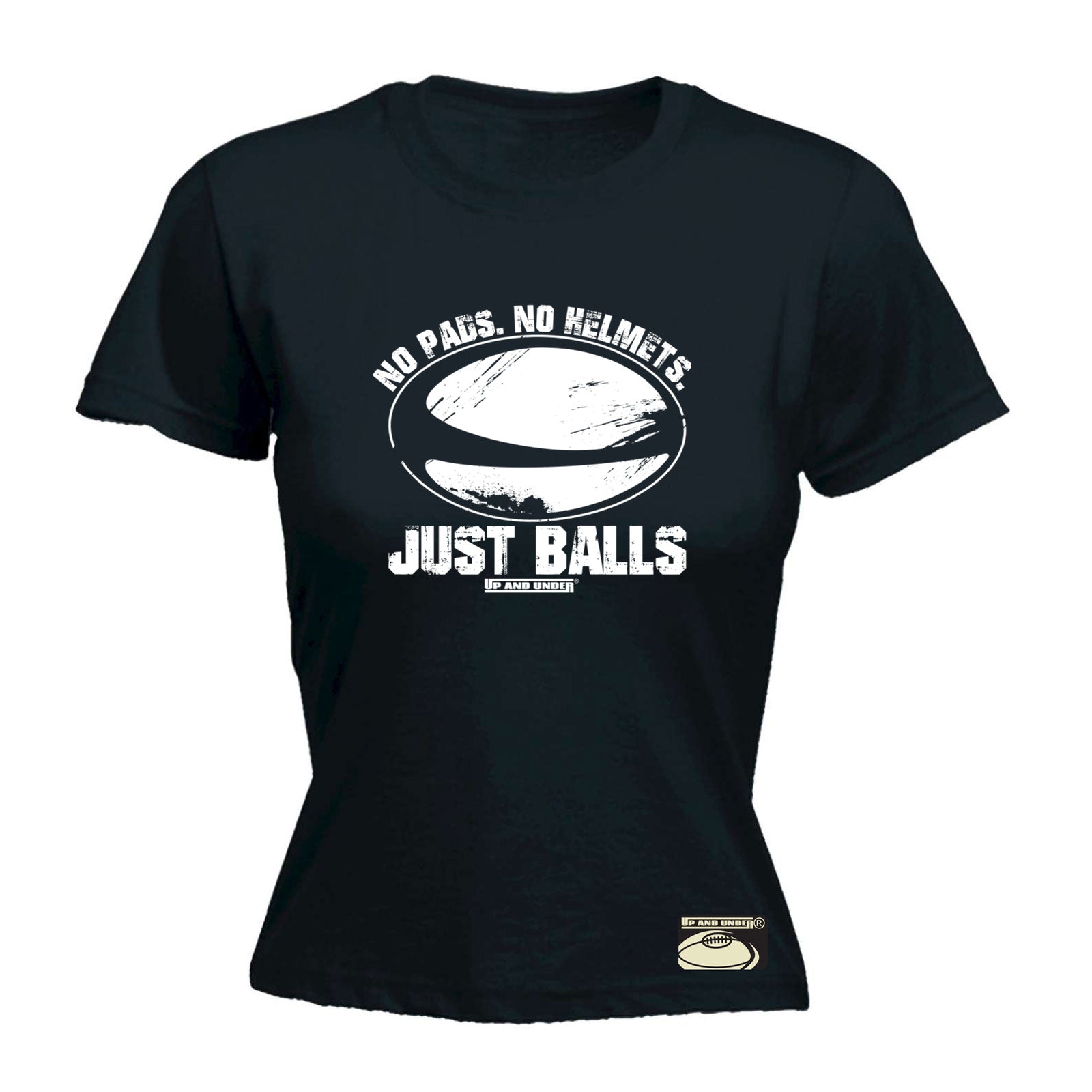 Uau No Pads No Helments Just Balsl - Funny Womens T-Shirt Tshirt