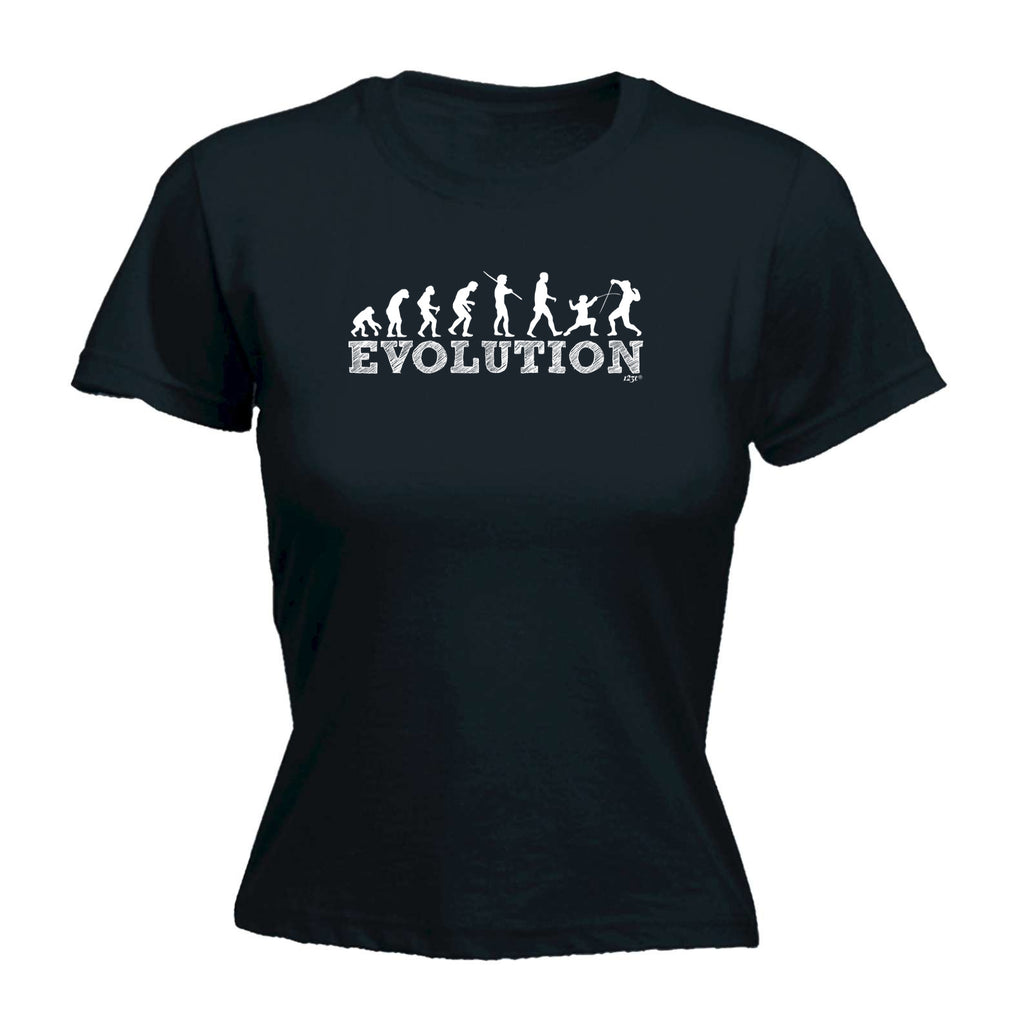 Evolution Fencing - Funny Womens T-Shirt Tshirt