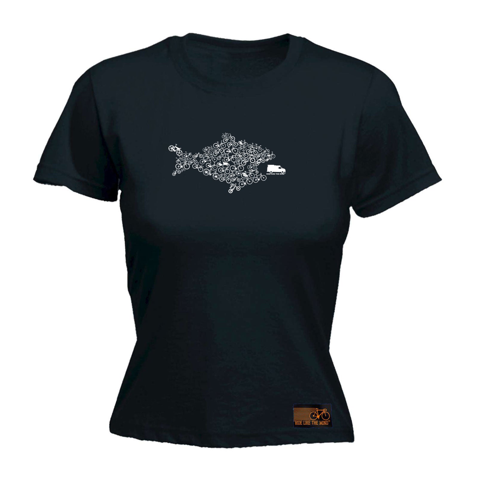 Rltw Eco Fish Bike - Funny Womens T-Shirt Tshirt