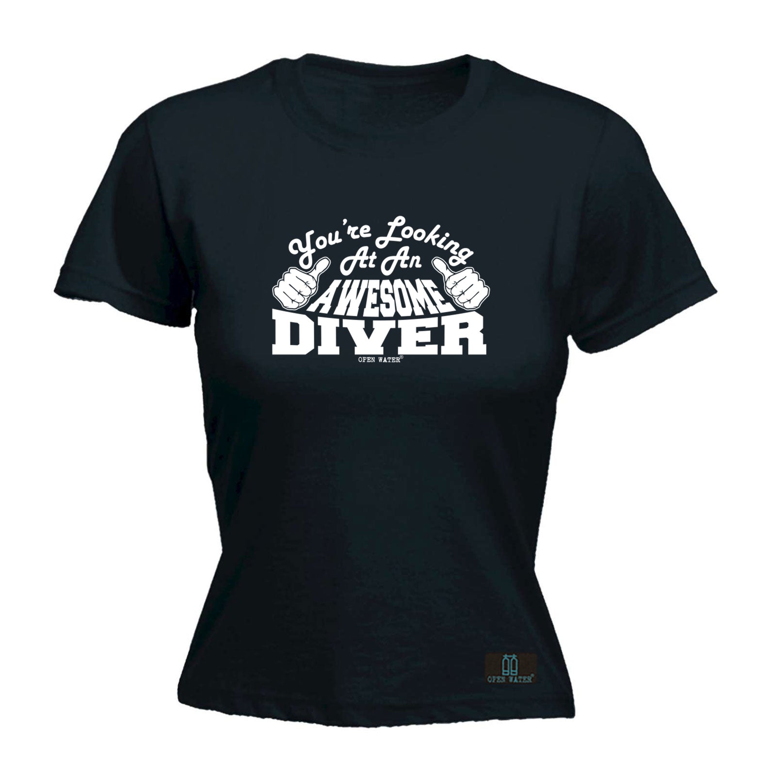 Youre Looking At An Awesome Diver Ow - Funny Womens T-Shirt Tshirt