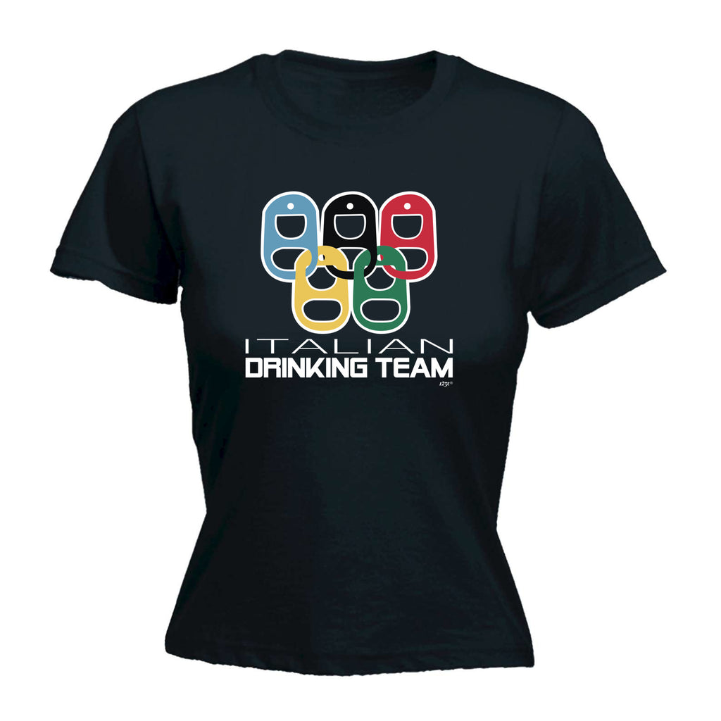 Italian Drinking Team Rings - Funny Womens T-Shirt Tshirt