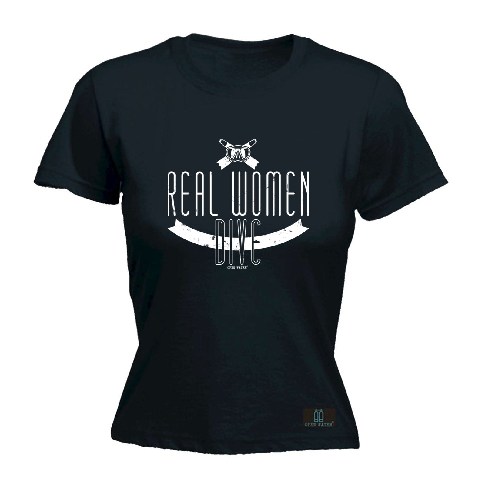 Ow Real Women Dive - Funny Womens T-Shirt Tshirt