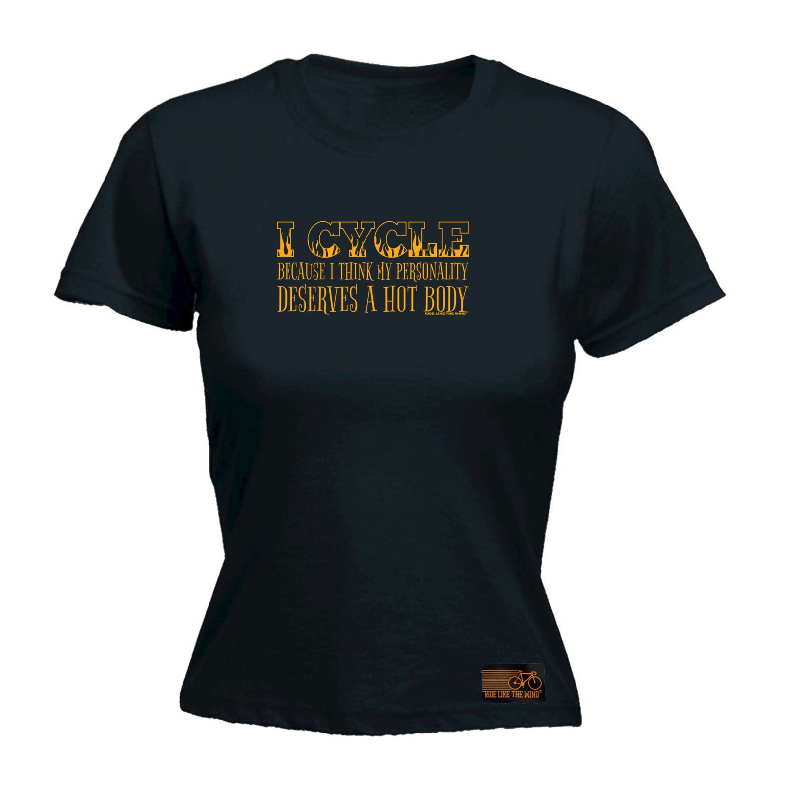 Rltw I Cycle Because Hot Body - Funny Womens T-Shirt Tshirt
