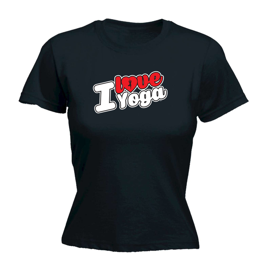 Love Yoga Stencil - Funny Womens T-Shirt Tshirt