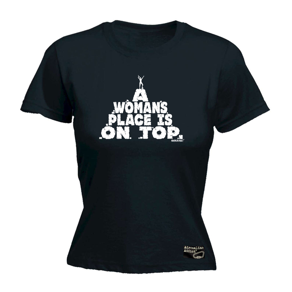 Aa A Womans Place Is On Top - Funny Womens T-Shirt Tshirt