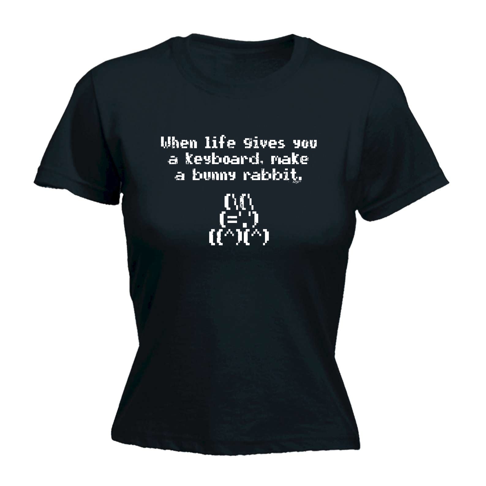 When Life Gives You A Keyboard Make A Bunny Rabbit - Funny Womens T-Shirt Tshirt