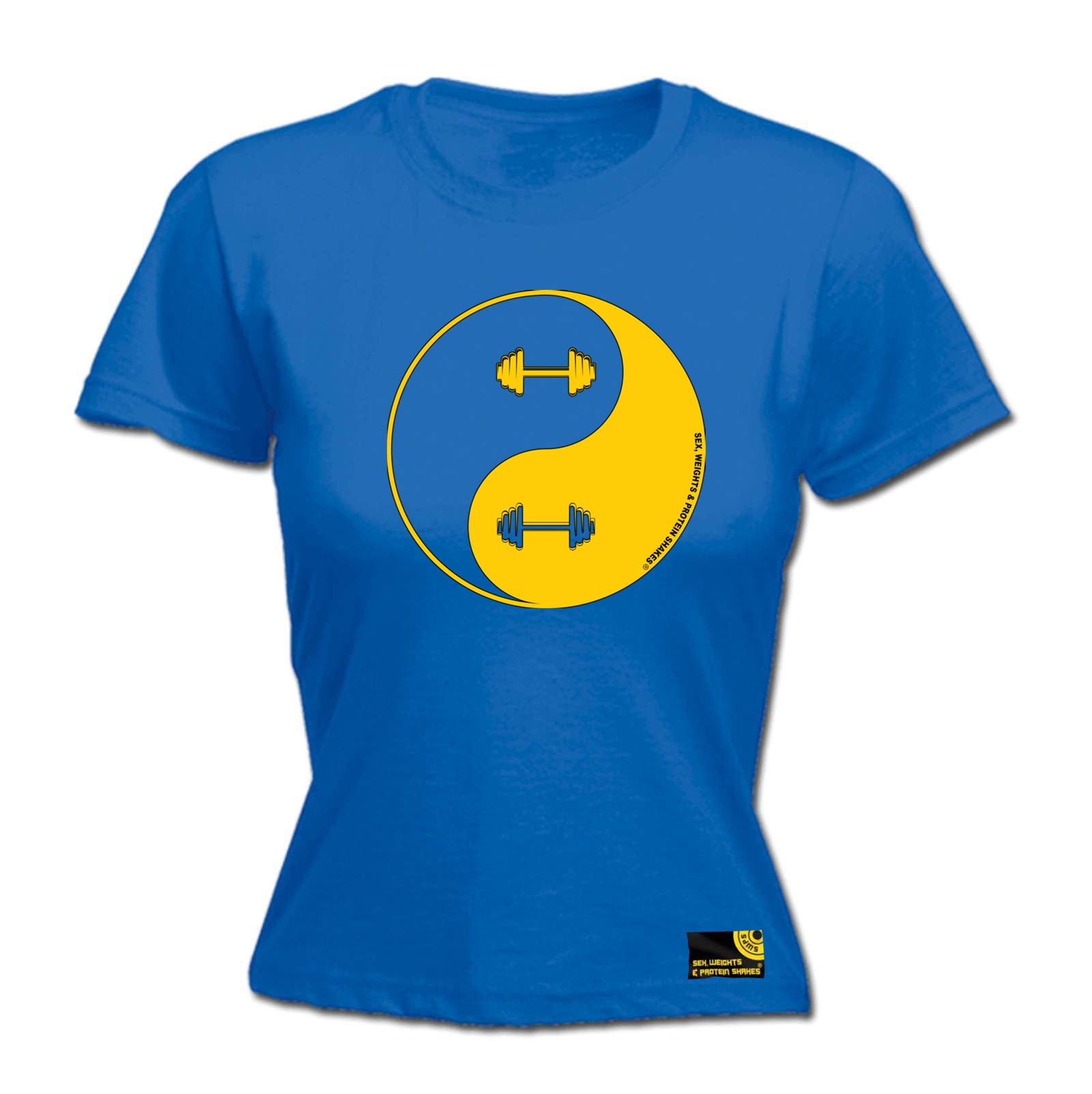 Swps Dumbbell Yin Yang - Funny Womens T-Shirt Tshirt