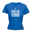 Aa Peace Love Climbing - Funny Womens T-Shirt Tshirt
