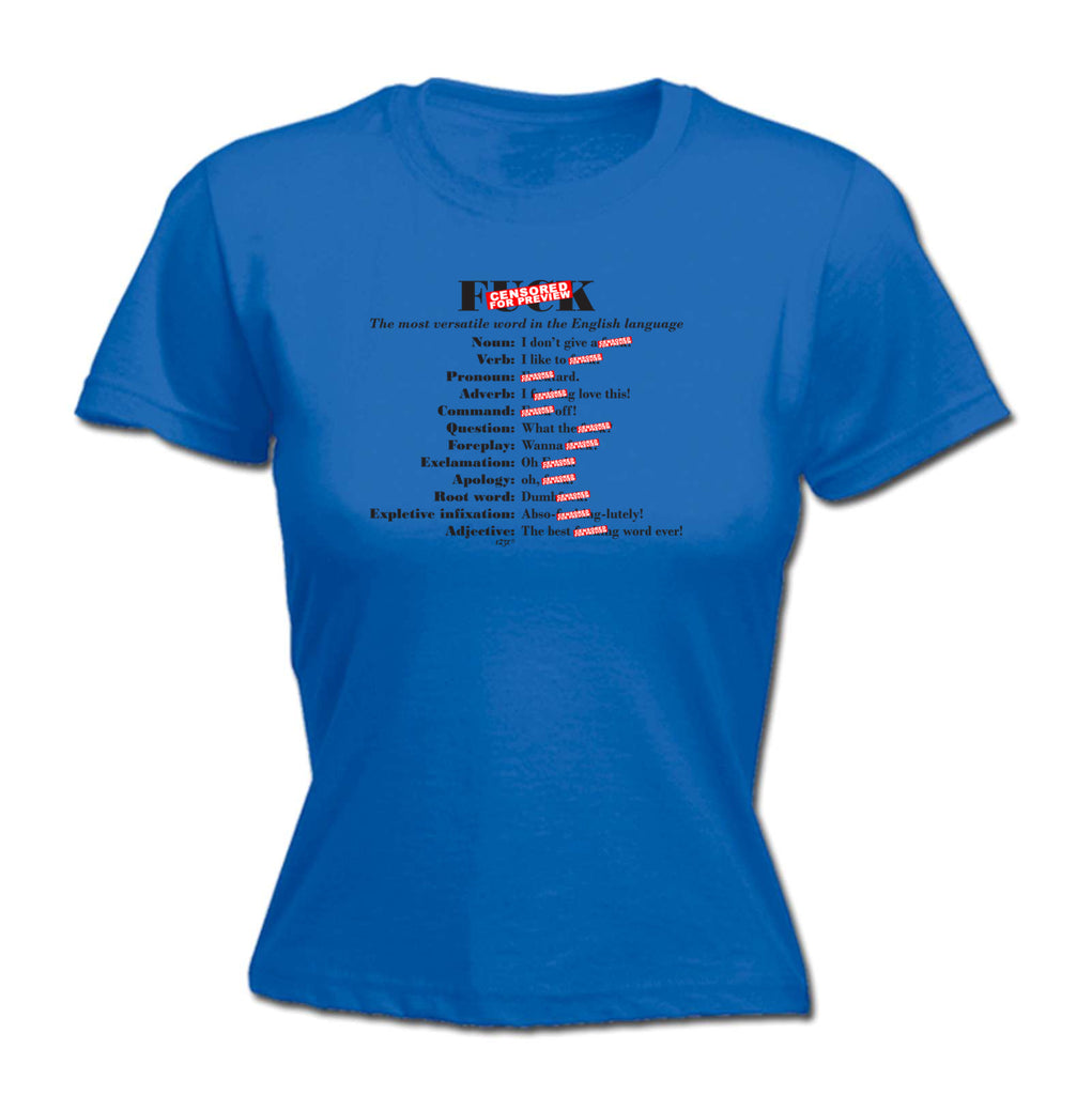 F  K The Most Versatile Word - Funny Womens T-Shirt Tshirt