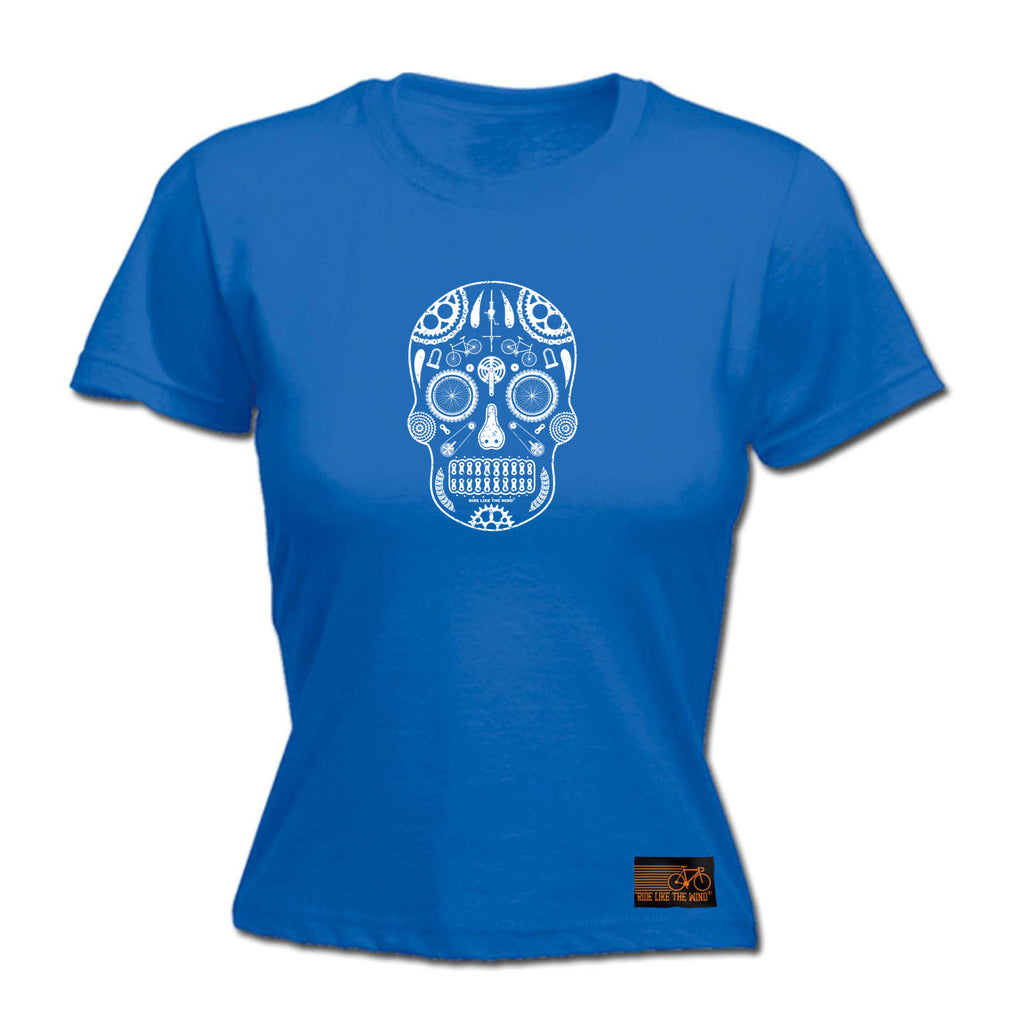 Rltw Cycle Candy Skull - Funny Womens T-Shirt Tshirt