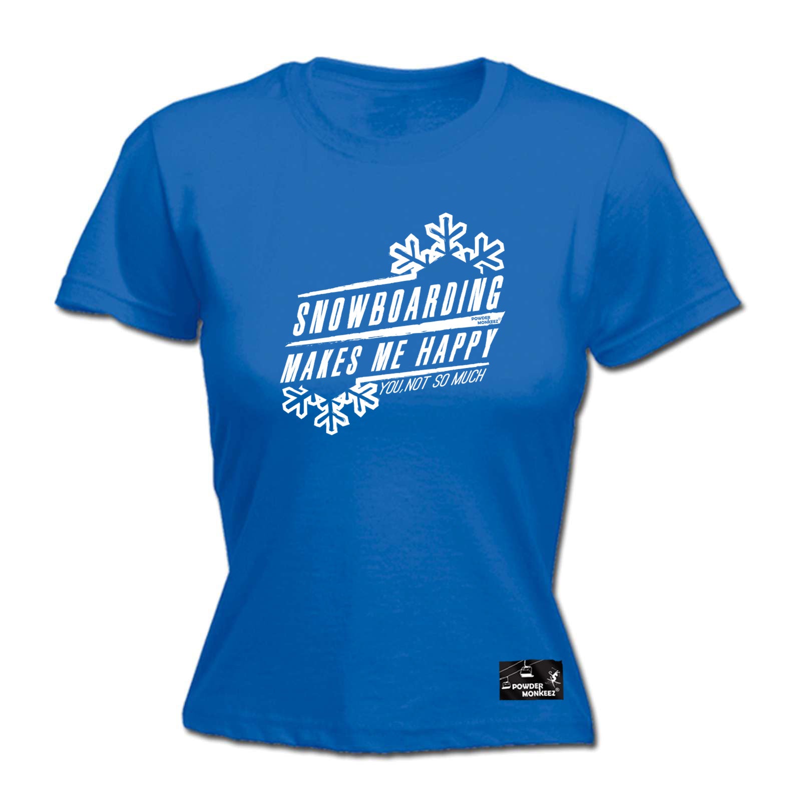 Pm Snowboarding Makes Me Happy - Funny Womens T-Shirt Tshirt