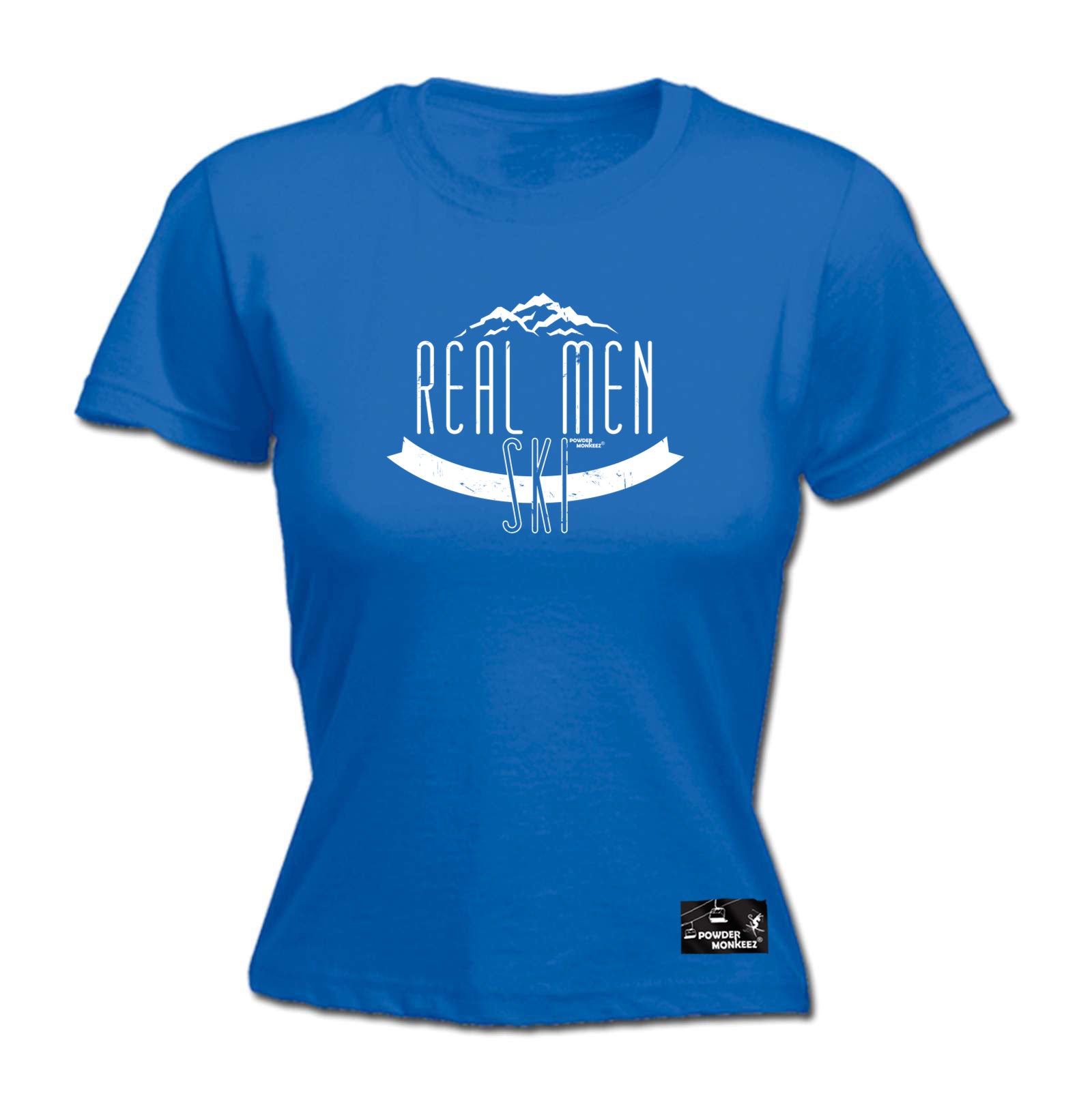 Pm Real Men Ski - Funny Womens T-Shirt Tshirt