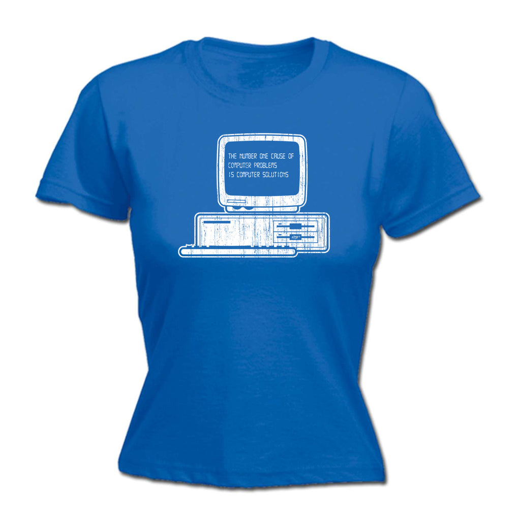 The Number One Cause Of Computer Problems - Funny Womens T-Shirt Tshirt