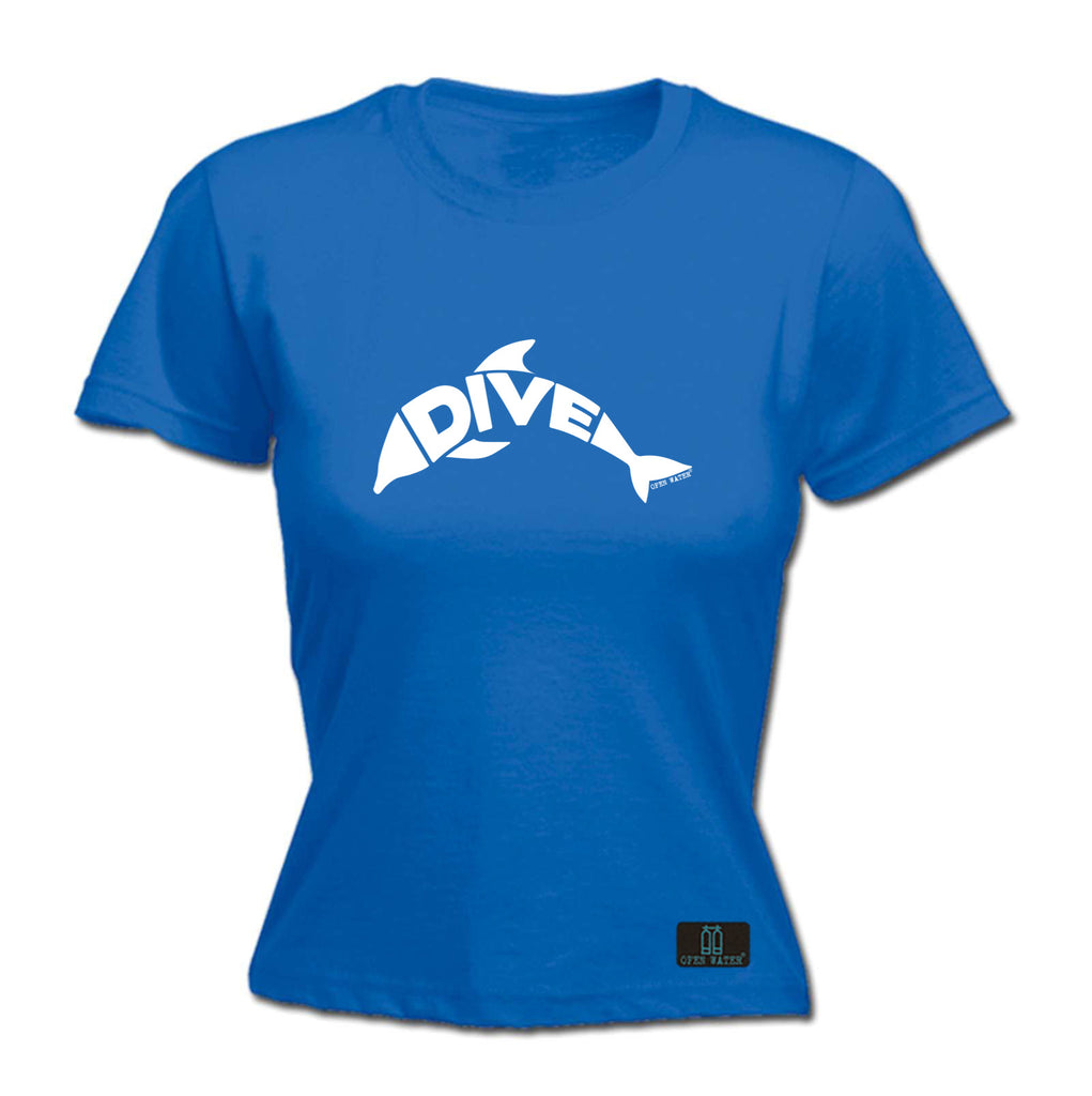 Ow Dolphin Dive - Funny Womens T-Shirt Tshirt
