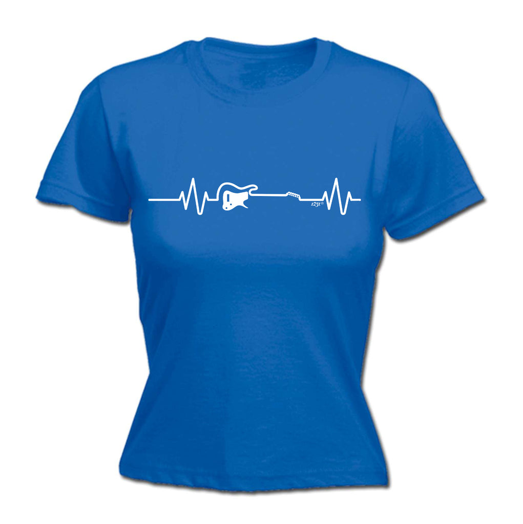 Electric Guitar Pulse Music - Funny Womens T-Shirt Tshirt