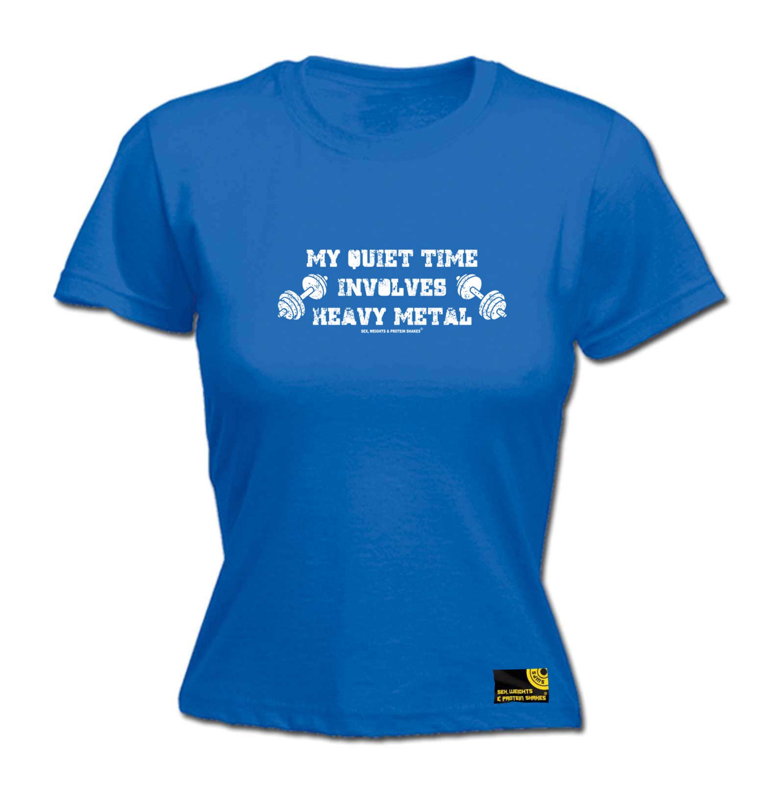 Swps My Quiet Time Involves Heavy Metal - Funny Womens T-Shirt Tshirt