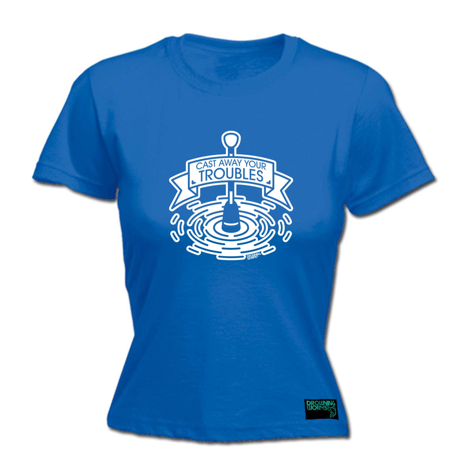 Dw Cast Your Troubles Away - Funny Womens T-Shirt Tshirt