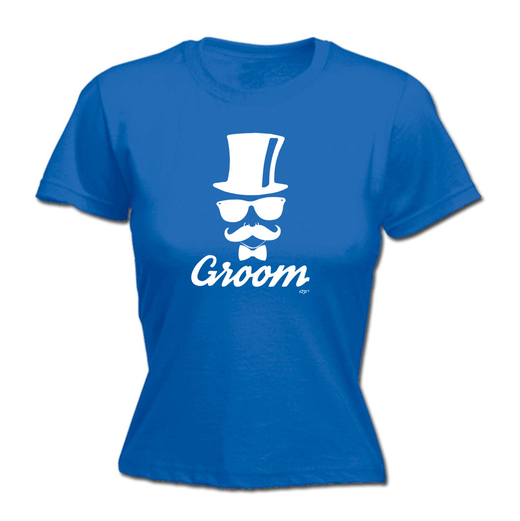 Groom Glasses Moustache Married - Funny Womens T-Shirt Tshirt