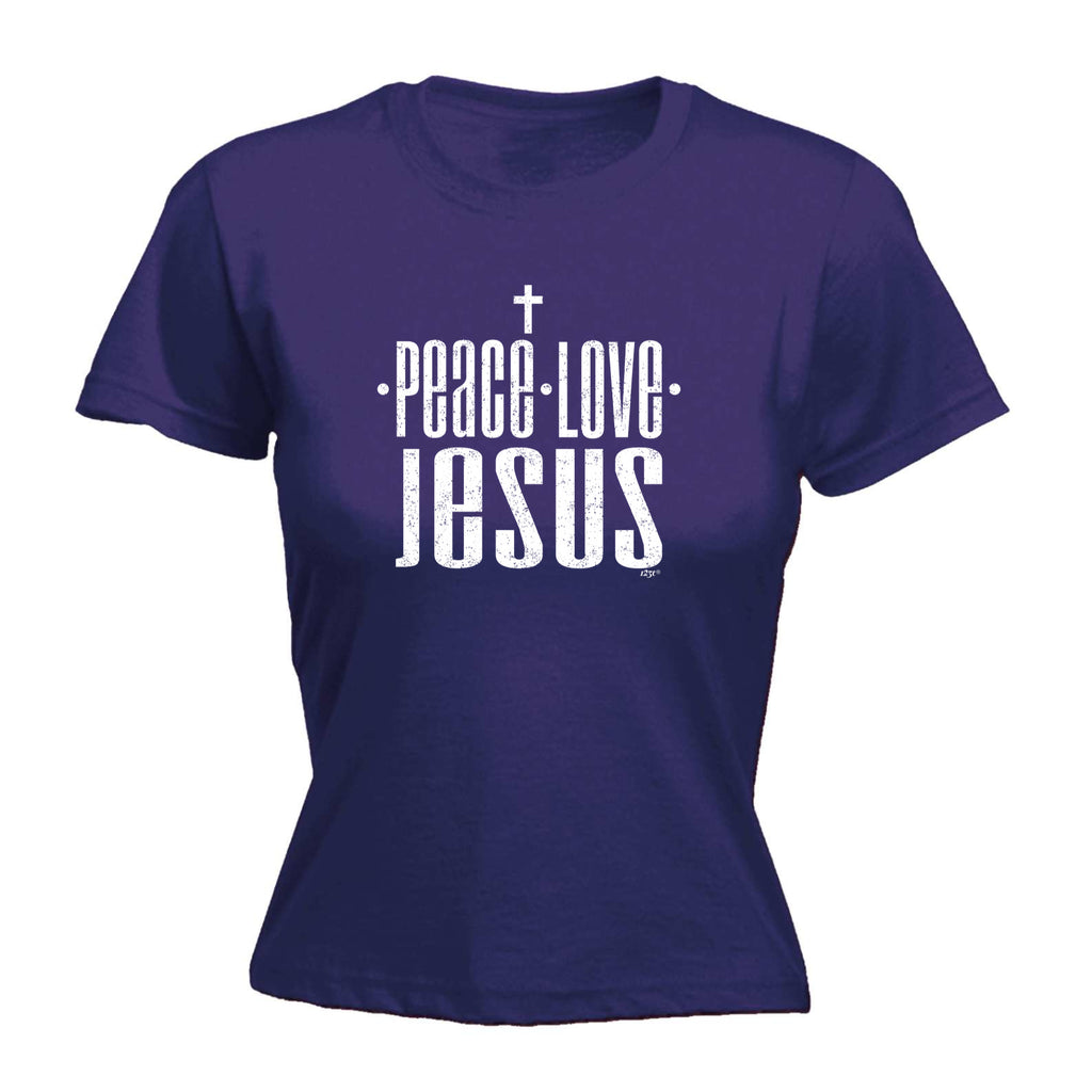 Peace Love Jesus - Funny Womens T-Shirt Tshirt
