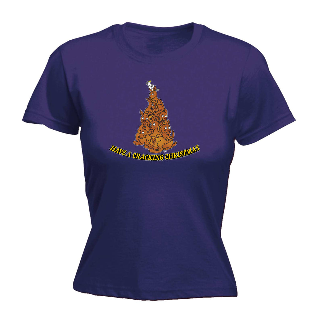 Have A Cracking Christmas Kangaroo - Funny Womens T-Shirt Tshirt