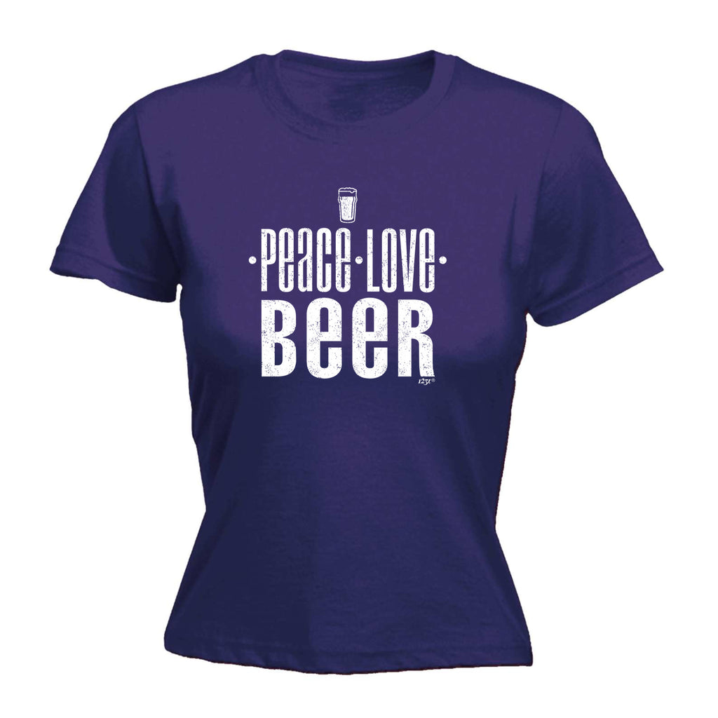 Peace Love Beer - Funny Womens T-Shirt Tshirt