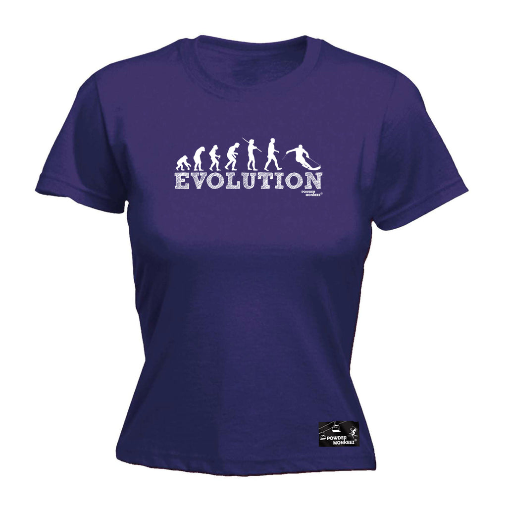 Pm Evolution Skiing - Funny Womens T-Shirt Tshirt