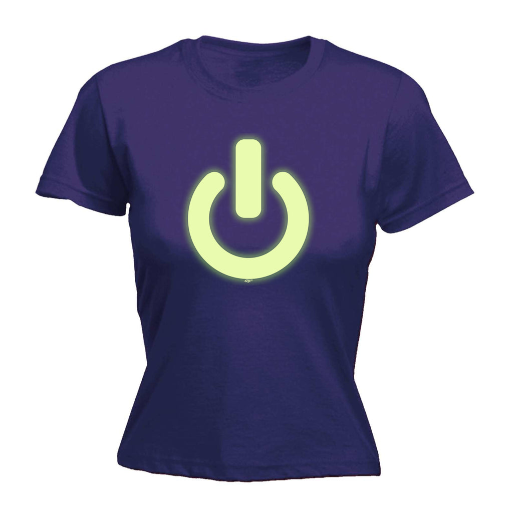 Power Button - Funny Womens T-Shirt Tshirt