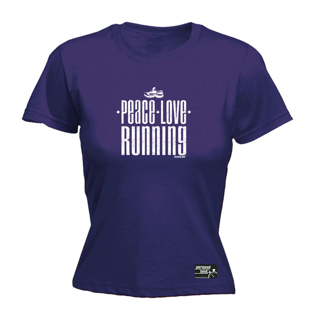 Pb Peace Love Running - Funny Womens T-Shirt Tshirt