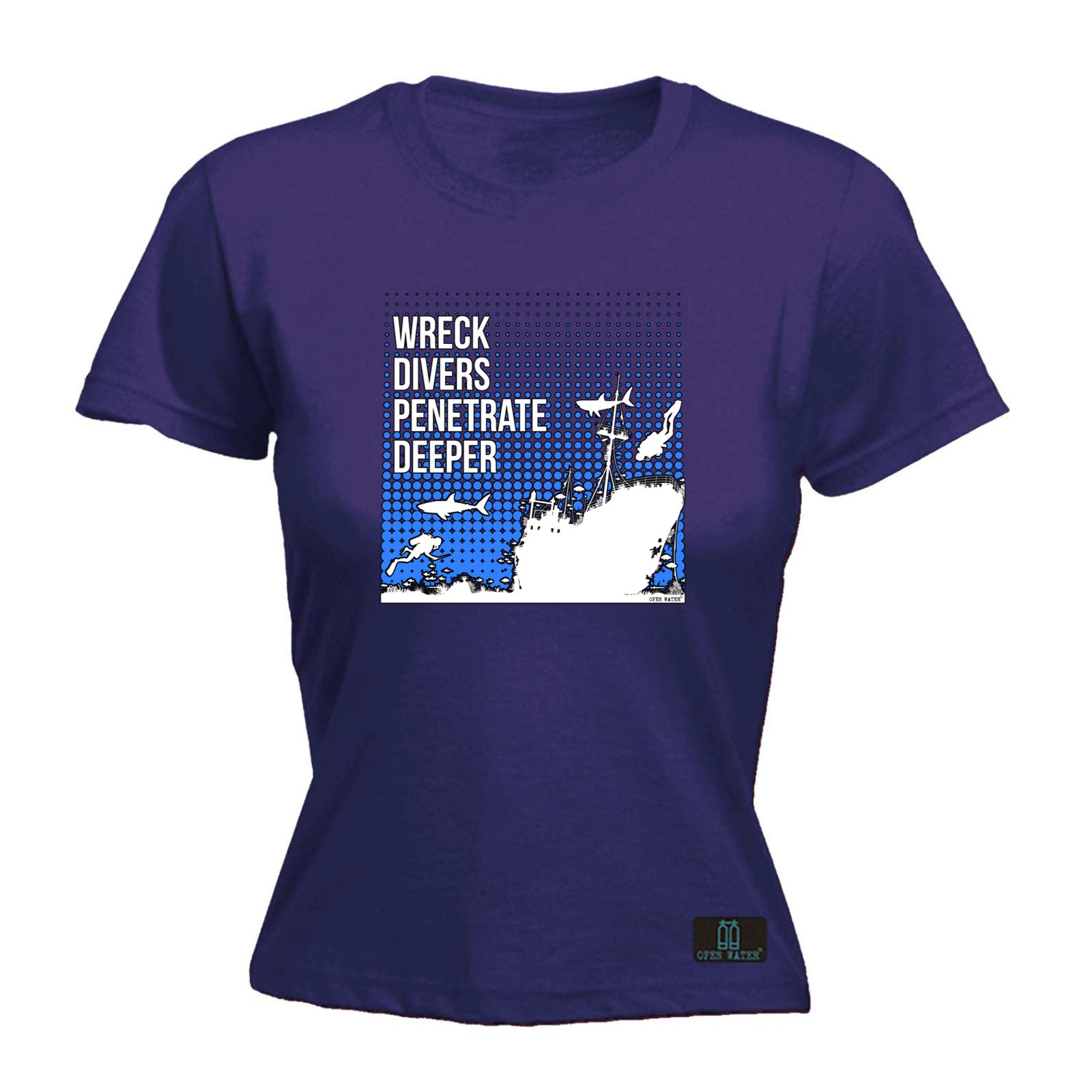 Ow Wreck Divers Penetrate Deeper - Funny Womens T-Shirt Tshirt