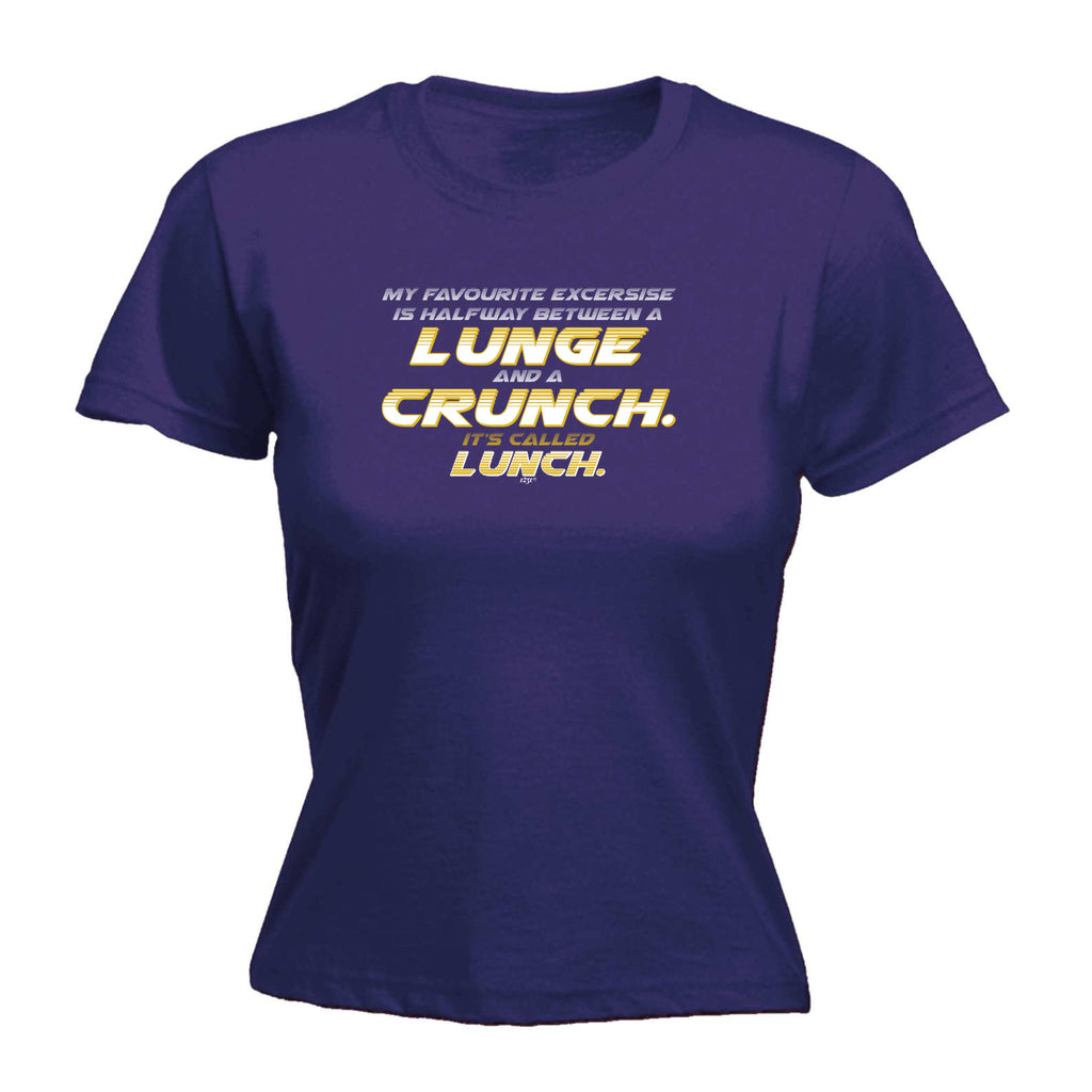 My Favourite Excercise Lunch 2 Colour - Funny Womens T-Shirt Tshirt