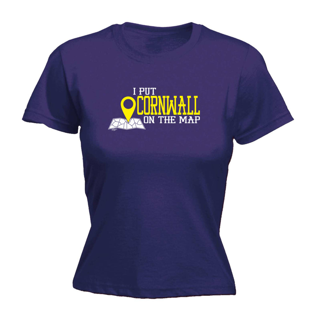 Put On The Map Cornwall - Funny Womens T-Shirt Tshirt