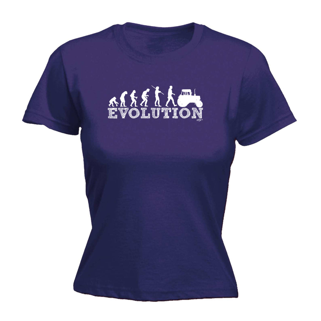 Evolution Tractor - Funny Womens T-Shirt Tshirt