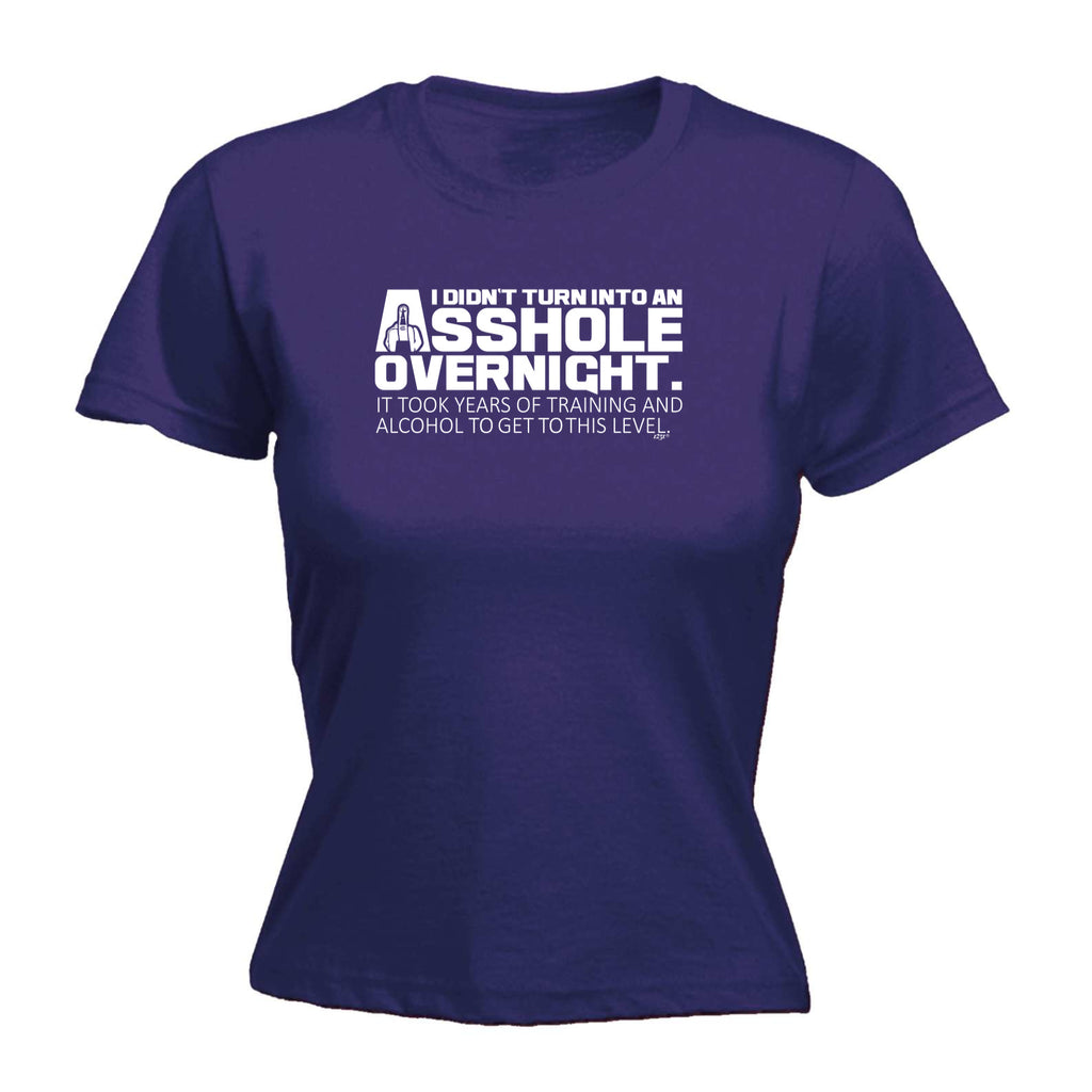 Didnt Turn Into An Ahole Overnight - Funny Womens T-Shirt Tshirt