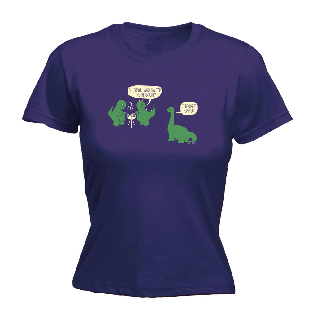 Invited The Herbivore Dinosaur - Funny Womens T-Shirt Tshirt