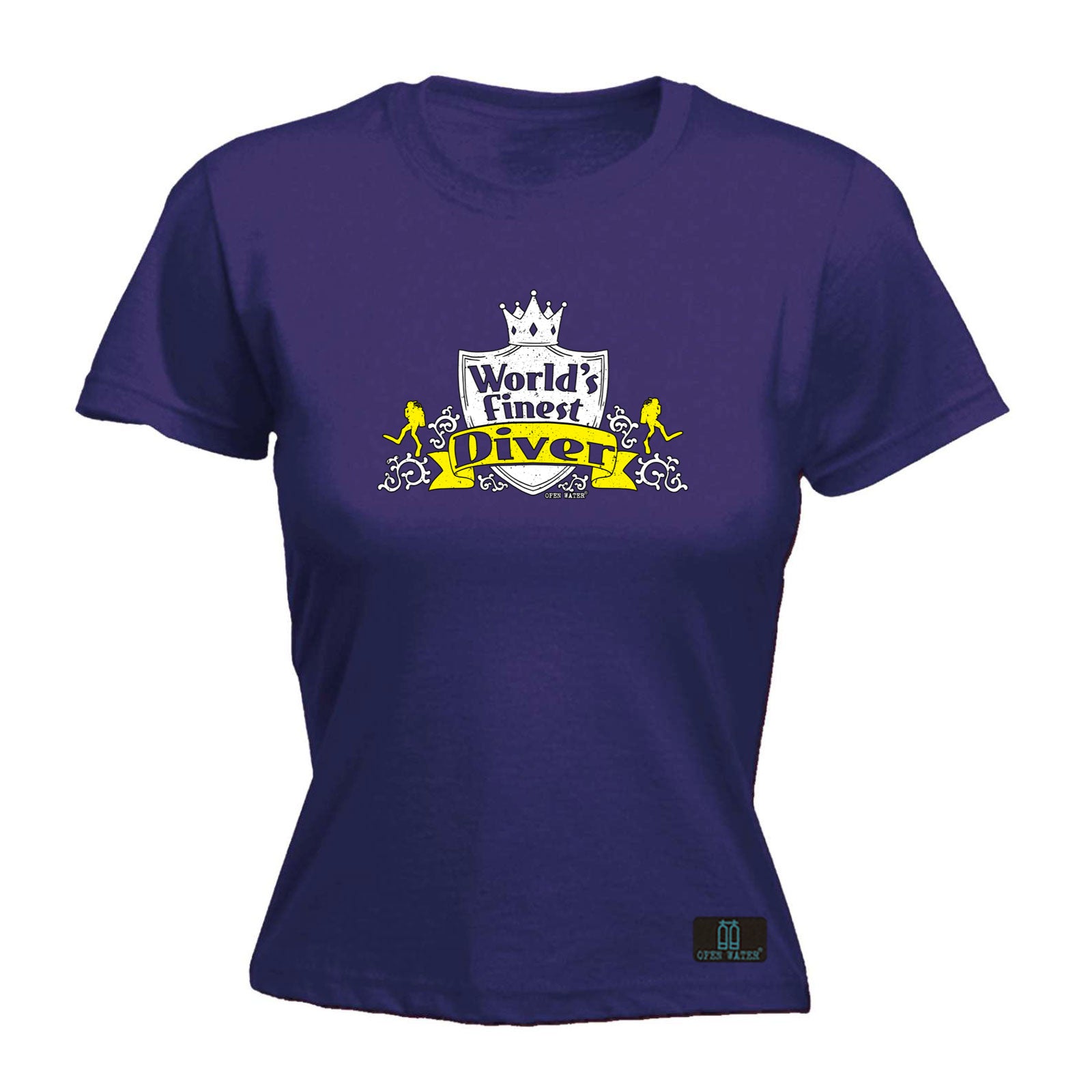 Ow Worlds Finest Diver - Funny Womens T-Shirt Tshirt