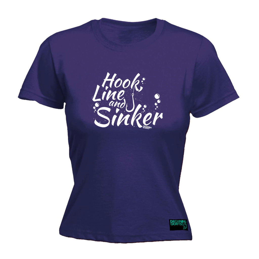 Dw Hook Line And Sinker - Funny Womens T-Shirt Tshirt