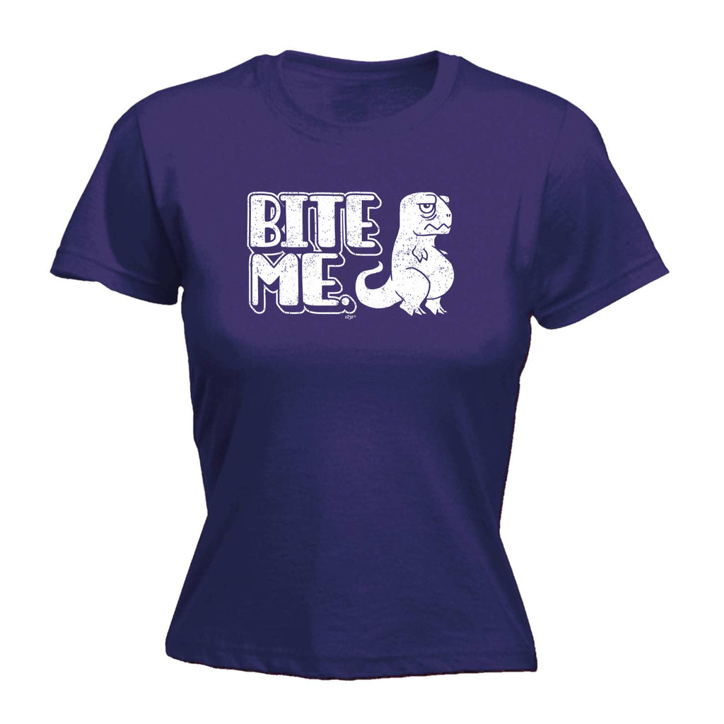 Bite Me Dinosaur - Funny Womens T-Shirt Tshirt
